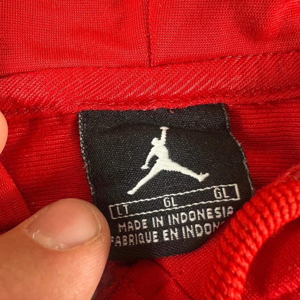 Jordan Red Carthage Volleyball Zip Up Hoodie Jacket‎ Mens XLT